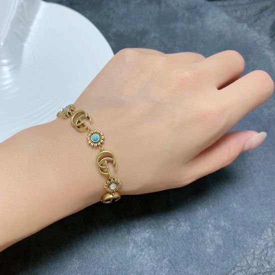 Gucci Vintage Gucci Double G Charm Bracelet