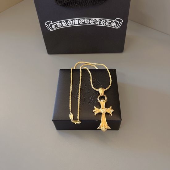 Chrome Hearts Gold Tone Necklace Premium Crafted Fashion Jewelry