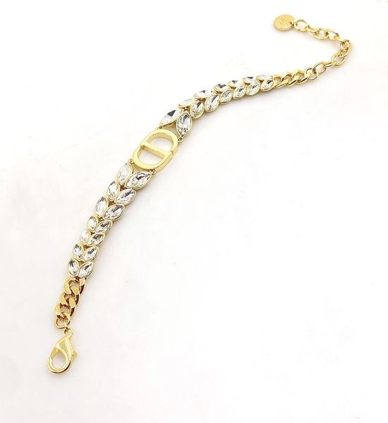 Christian Dior CD Gold Marquise Diamond Bracelet