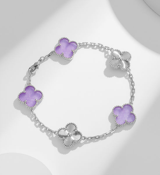 Van Cleef & Arpels VCA Iridescent Clover Charm Bracelet
