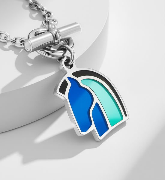 Hermes Double-sided Enamel Horse Head Necklace