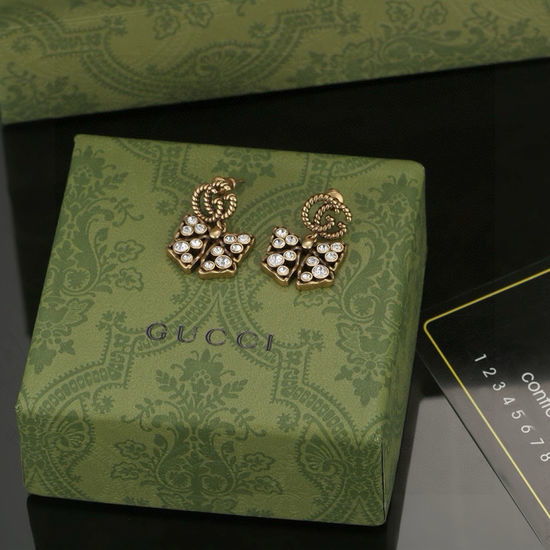 Gucci Bow Pearl Border Stud Earrings