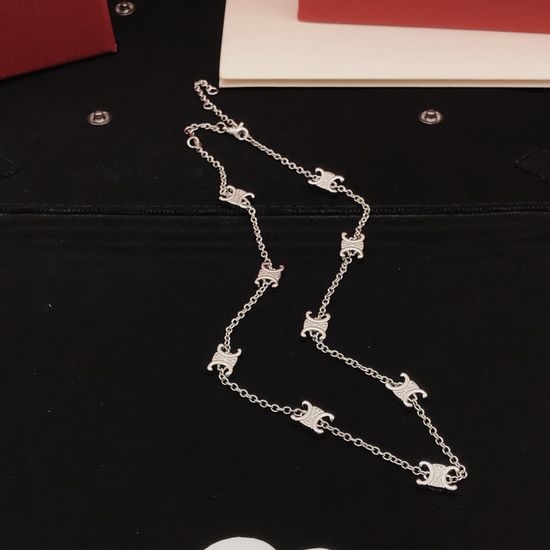 Celine Classic Style Necklace Brass Material