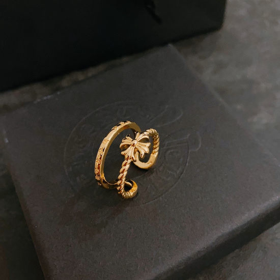 Chrome Hearts Adjustable Open Ring Retro Punk Style Jewelry