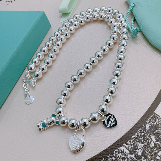 Tiffany & Co. Vintage Beaded Adjustable Chain Necklace