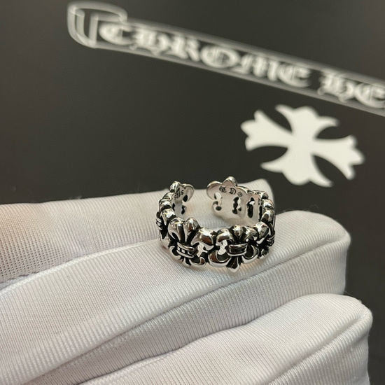 Chrome Hearts Vintage Engraved Pattern Adjustable Ring