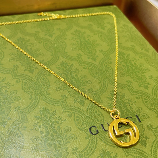 Gucci Double Letter Pendant Necklace Vintage
