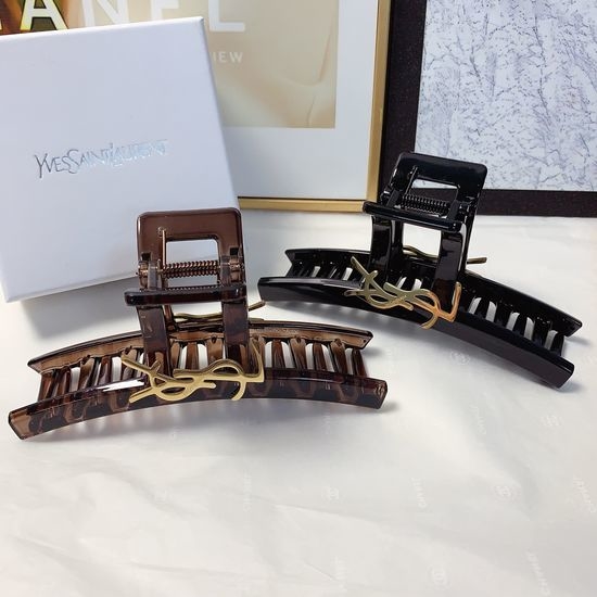 Yves Saint Laurent YSL Acrylic Titanium Steel Hair Claw Clip