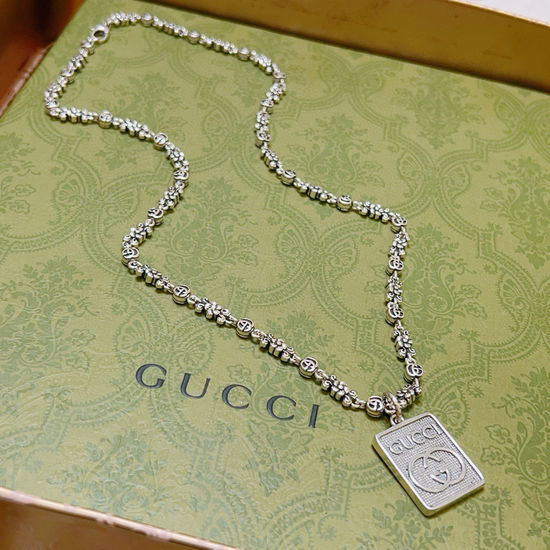 Fred Double G Pattern Vintage Chain Necklace