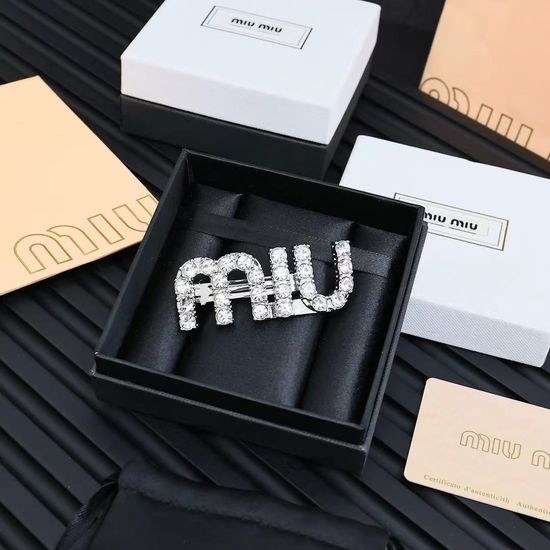 Miu Miu Rhinestone Decor Hair Clip