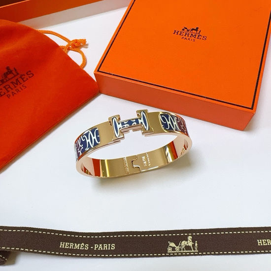 Hermes Enamel Craft Classic Bangle Elegant Jewelry