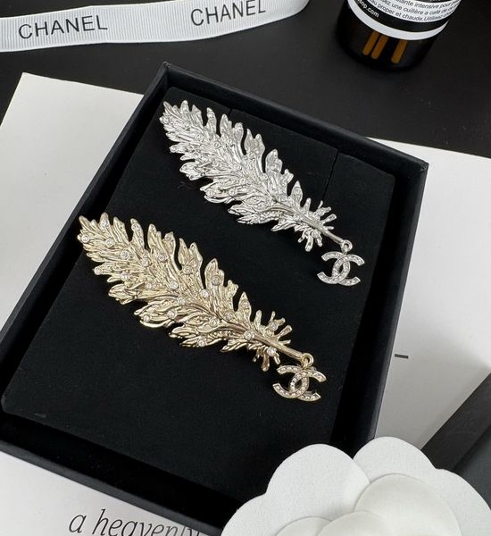Chanel Wheat Ear Feather Crystal Brooch