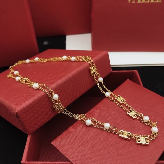 Celine Double Layer Necklace High Quality Brass