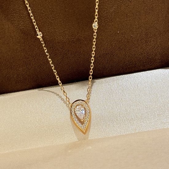 Messika Pear Cut Diamond Drop Pendant Necklace