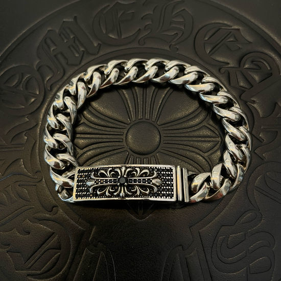 Chrome Hearts Vintage Black Stone Beaded Bracelet