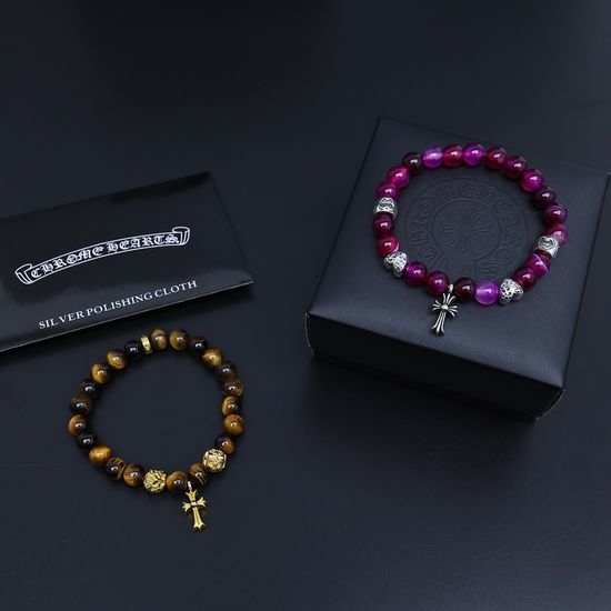 Chrome Hearts Natural Beaded Stretch Bracelet