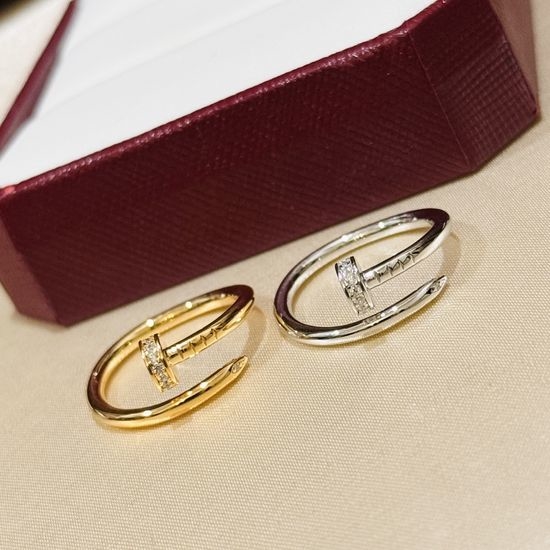 Cartier Narrow Diamond-Studded Adjustable Nail Ring