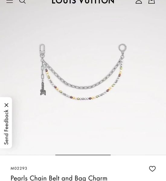 Louis Vuitton LV Bag Waist Chain Pendant Decor