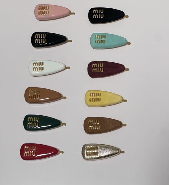 Miu Miu Suede Glossy Candy Color Hair Clips