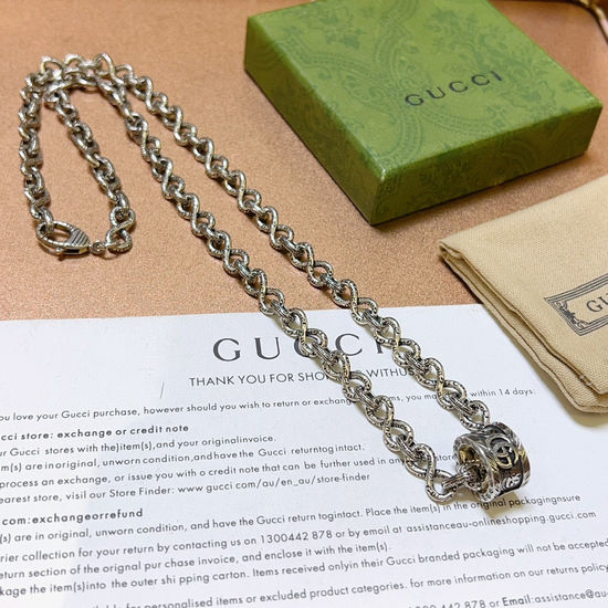 Gucci Classic Double G Pendant Necklace