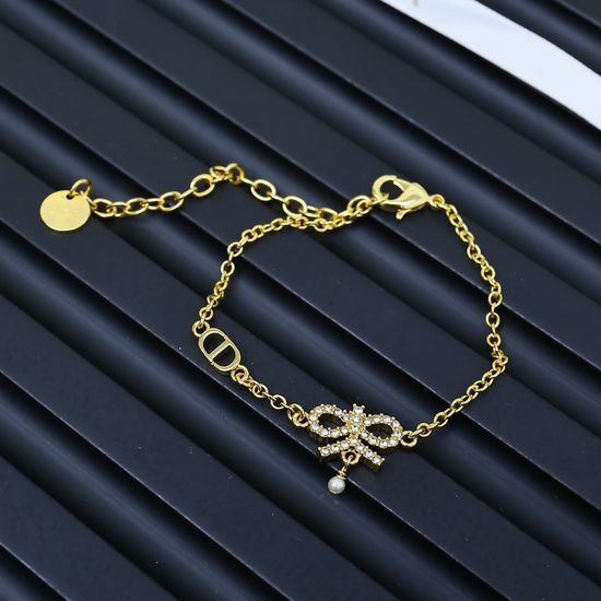 Christian Dior CD Bow Charm Bracelet