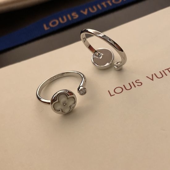 Louis Vuitton LV 18K Gold Plated Open Clover Ring