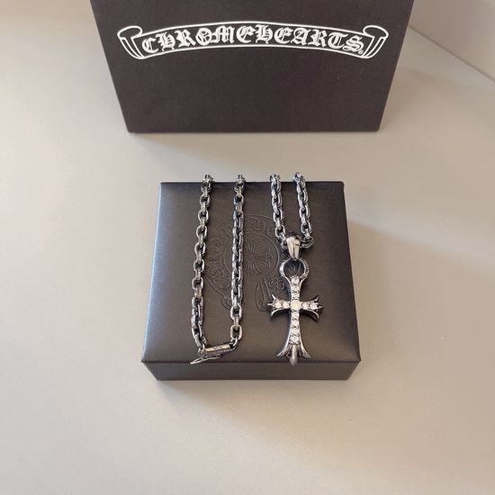 Chrome Hearts Black Gold Pendant Necklace
