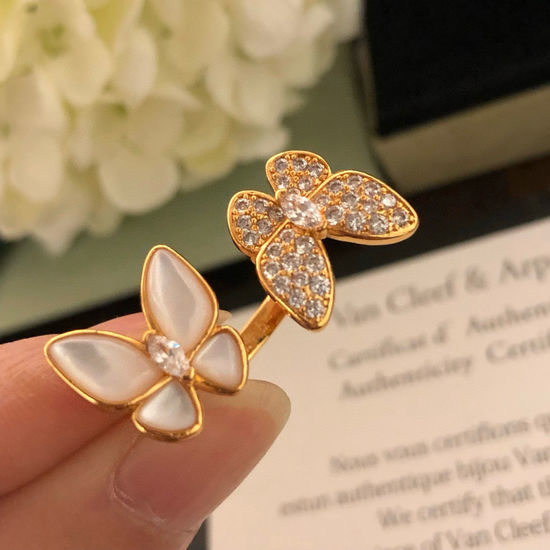 Van Cleef & Arpels VCA Openwork Clover Butterfly Adjustable Ring