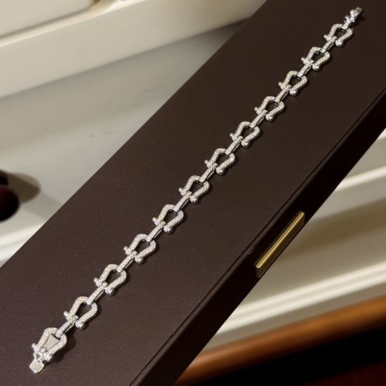 Fred Sterling Silver Horseshoe Clasp Bracelet