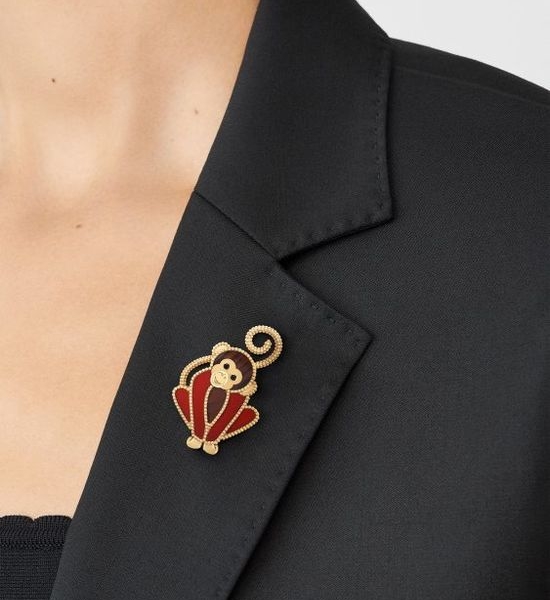 Van Cleef & Arpels VCA Monkey Shape Decorative Brooch