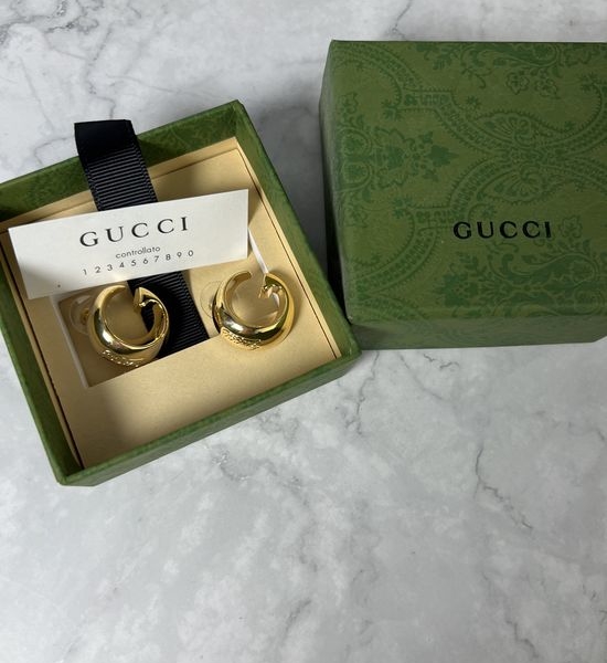 Gucci Large Letter Design Stud Earrings