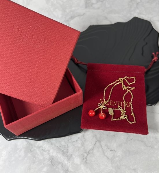 Valentino Cherry Shape Pendant Necklace
