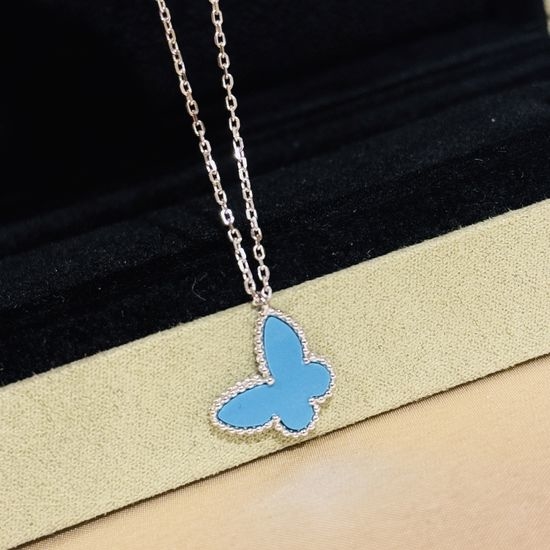 Van Cleef & Arpels VCA Turquoise Butterfly Classic Stud Earrings