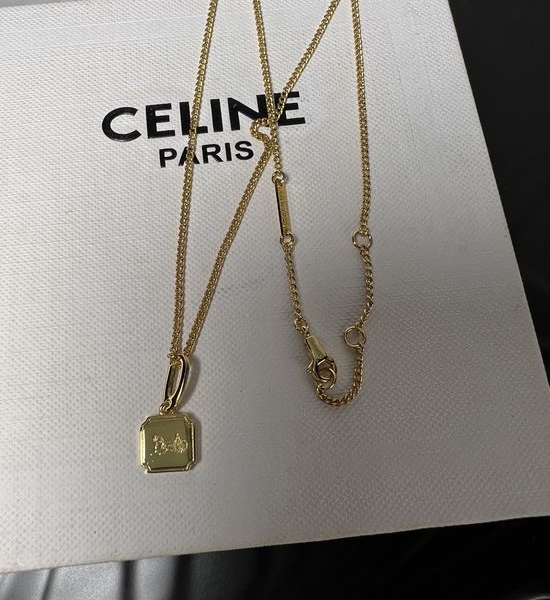 Celine Square Pendant Necklace