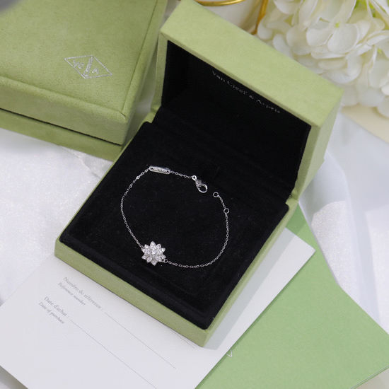 Van Cleef & Arpels VCA Sterling Silver Flower Bracelet