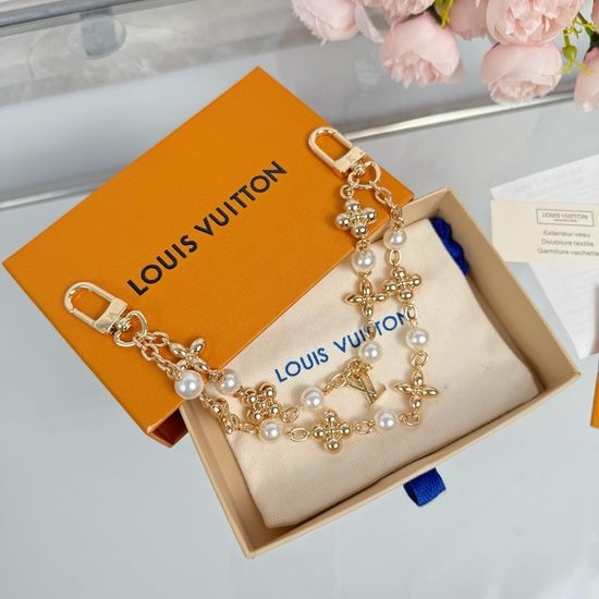 Louis Vuitton LV Pearl Chain Bag Accessory With Charms