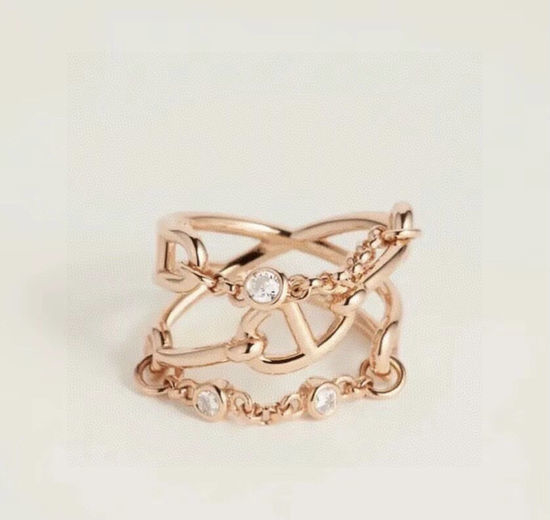 Hermes Classic Pig Nose Pattern Metal Ring