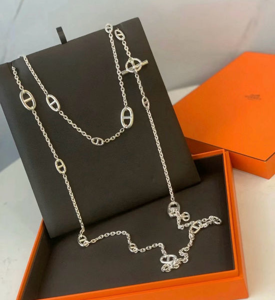 Hermes Pig Nose Long Style Necklace