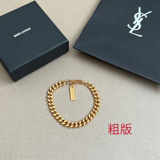 Yves Saint Laurent YSL Handmade Brass Elegant Bracelet
