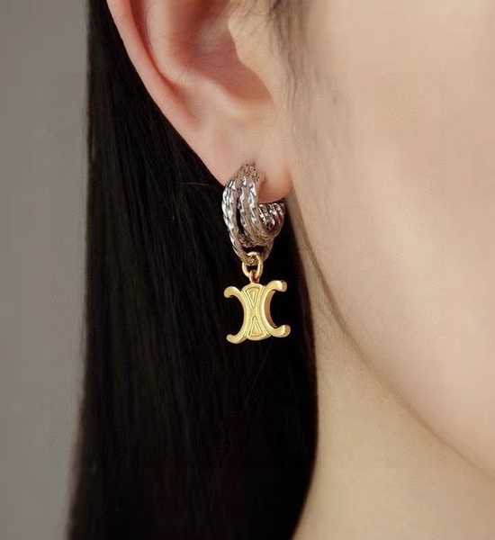 Celine Vintage Style Simple Stud Earrings