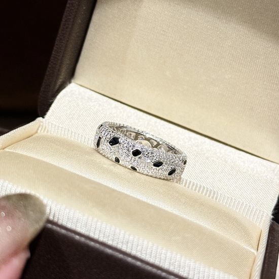 Cartier Enamel Pavé Leopard Print Ring