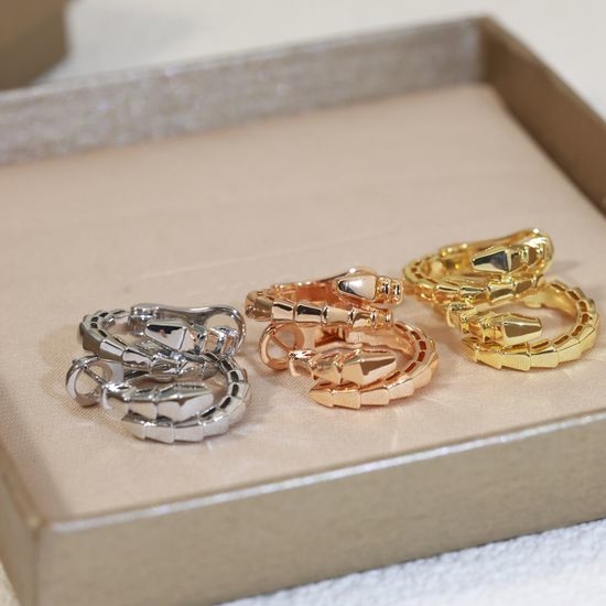 Bvlgari Snake Pattern 18K Gold Plated Earrings