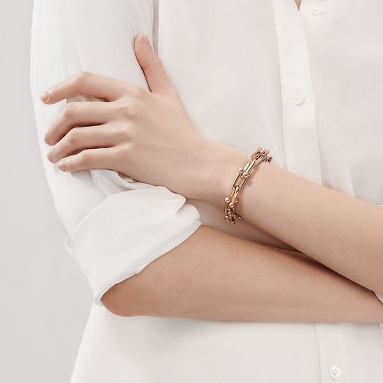 Tiffany & Co. Diamond Horseshoe Buckle Chain Bracelet