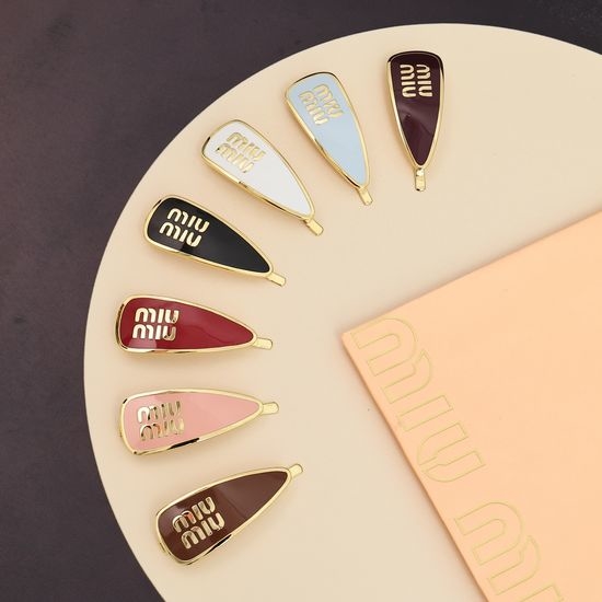 Miu Miu Candy Color Enamel Letter Hair Clip