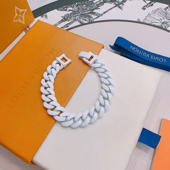 Louis Vuitton LV Vintage Silver Chain Bracelet