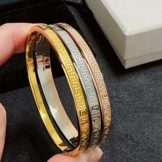 Givenchy Narrow Engraved Unisex Cuff Bracelet