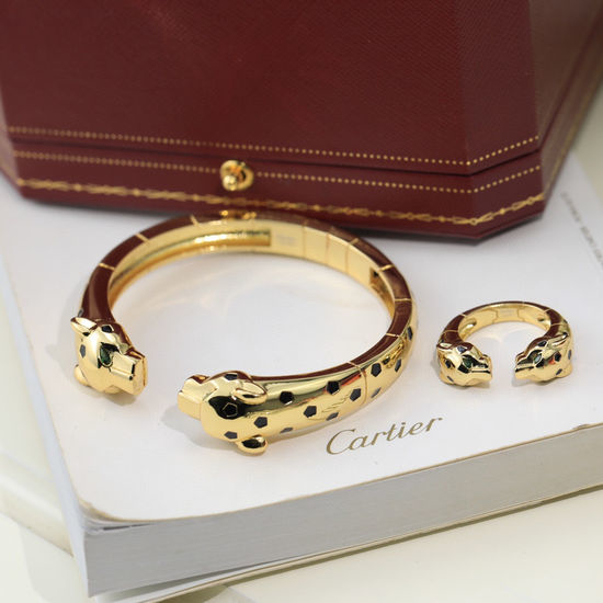 Cartier Leopard Pattern Rhinestone Bangle