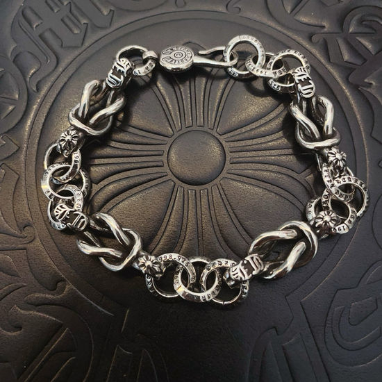 Chrome Hearts Vintage Embossed Pattern Retro Bracelet