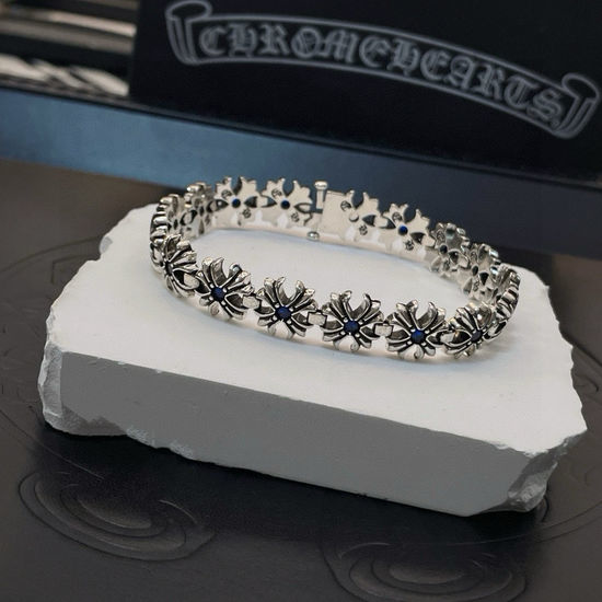 Chrome Hearts Vintage Blue Stone Inlaid Bracelet