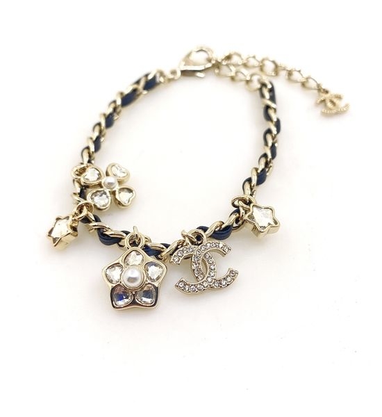 Chanel Black Leather Multi Element Bracelet